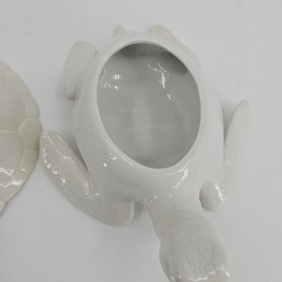 Fitz & Floyd Atlantis Ceramic Sea Turtle Dish w/Lid Trinket Box Coastal Decor - Picture 5 of 10